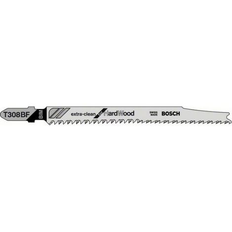 Lame de scie sauteuse Expert T 308 BF Pack a 5 Unités Bosch