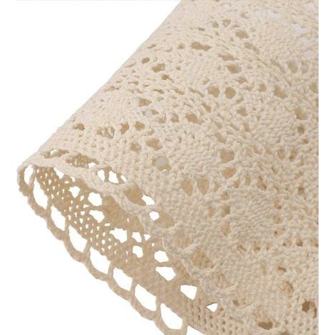 Chemin de table en macramé pour mariage, style bohème, beige crème