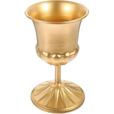Pot de Fleurs Vintage en Métal Doré, Résistant et Indéformable, Décoration de Table Mariage Champêtre ou Bureau, Style Simple et Élégant (1/5)