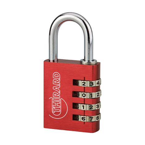 Cadenas à clé TYPE 1 aluminium code 40 mm rouge