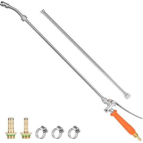 Varilla Spray 112 cm Metal Garden with Adjustable Nozzle, 3/8 Inch and 1/4 Inch Brass Barb Universal High Pressure Spare Part for Gardens, Vegetable Gardens, Car Washing (1/5)