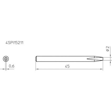 Panne de fer à souder forme de burin Weller 4SPI15211-1 Taille de la panne 2 mm 1 pc(s) C25590