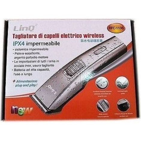 Linq - Rasoio Elettrico Taglia Capelli Regola Impermeabile Ricaricabile Linq Rfc-1106 -