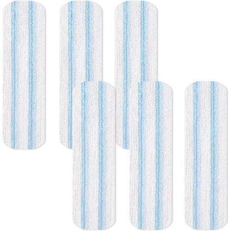 6 Pièces pour Vileda H2PrO Serpillère Balai à Plat Recharge Kit, Serpillères de Rechange pour O-Cedar H2prO, Lavable en Machine, Réutilisable, Facile à Installer, pour Tous Sols Durs (1/5)