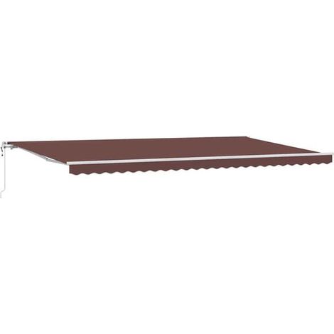 Store banne rétractable automatique marron, 600 x 300 cm (1/2)
