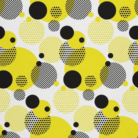 Tissu d'ameublement extérieur Oxford - Motif cercles et points I DX139 (1/5)