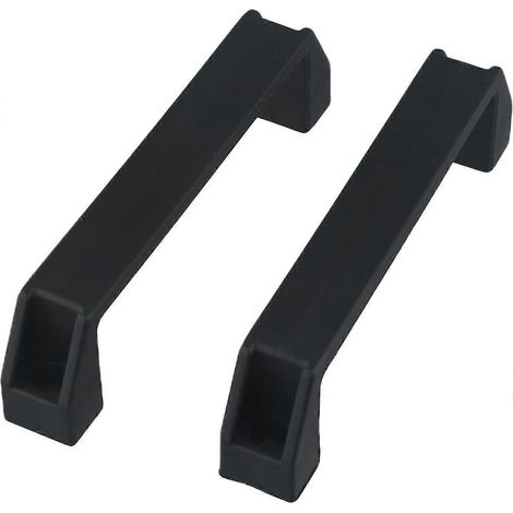 Lot de 2 poignées de porte de placard noires épaisses industrielles en nylon plastique 180 mm pour tiroirs, machines et quincaillerie de maintien (1/5)