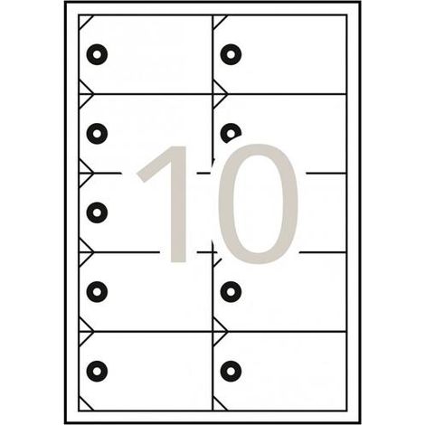 APLI ETIQUETAS COLGANTES IMPRIMIBLES PARA INKJET, LÁSER O FOTOCOPIADORAS 98X57MM 100 ETIQUETAS