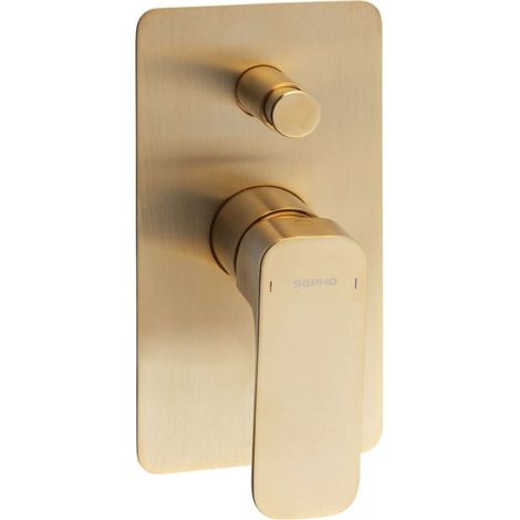 Sapho Spy - Grifo de ducha empotrado, para 2 dispositivos, dorado mate PY42/19 (1/2)