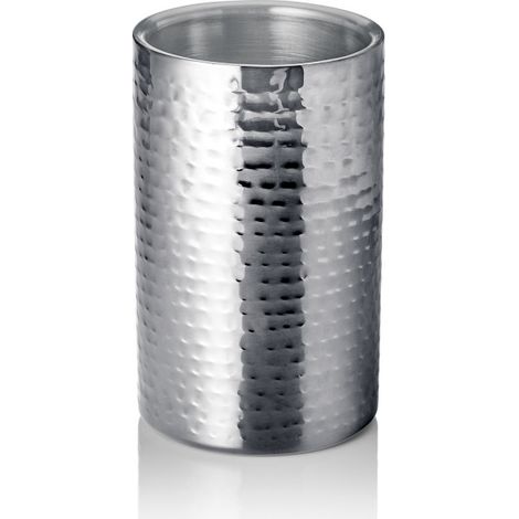 Refroidisseur à bouteille Ø 12 cm H 19 cm martelé double paroi inox - Was Germany (1/2)