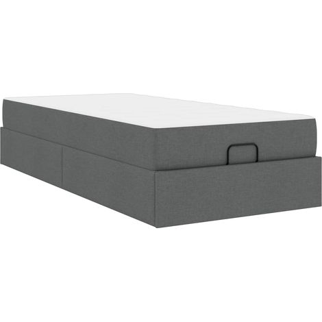 Maison Exclusive - Estructura de cama con colchón 2 uds. Gris Ten (1/5)