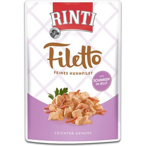Rinti Filetto Filetes de pollo en gelatina - sobre de 100 g - con 100 g de jamón