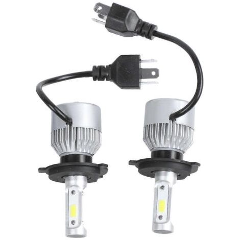 2 ampoules LED S2 H4 72W 8000LM pour phares de voiture, feux de croisement/route, blanc 6000K, code S202412277175-AquaForge (1/5)