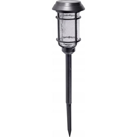 Lampe solaire de jardin, LED, couleurs variables, noire, 42 cm, 1 pc. (1/4)