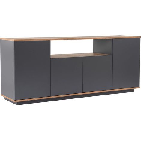 Holzanrichte "Arista" - 180 x 44 x 75 cm - Anthrazitgrau