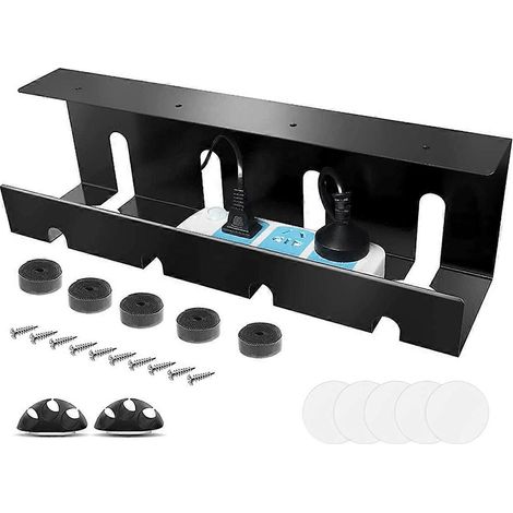 Plateau de rangement de câbles sous bureau, étagère organisatrice de câbles --- (1/5)