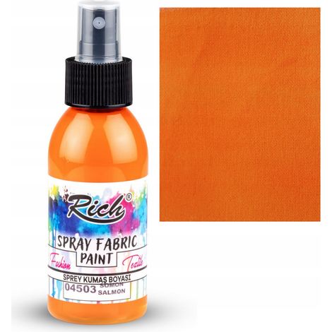 Pintura en aerosol para telas, ropa y textiles, color salmón intenso, 100 ml. (1/3)