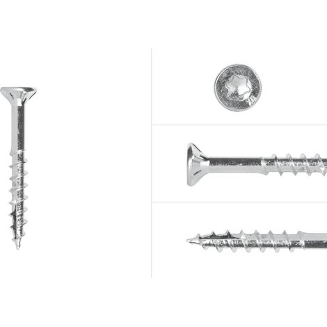 Vis pour panneaux agglomérés Galvanisé 3.5 x 30 mm Torx 15 (1/3)