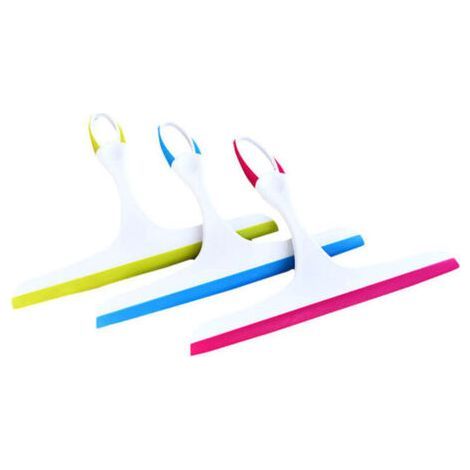 3 raclettes de douche, raclettes de salle de bain et de douche, raclette en plastique pour miroir de douche, raclette en verre, raclette pour miroir, salle de bain, fenêtre, sol, verre - Bleu (1/5)