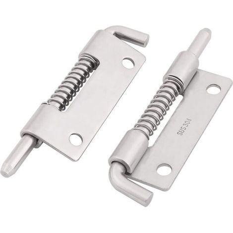 2PCS Loquet A Ressort Targette A Ressort Verrou de Porte Serrure Pour Meuble Portail Garage acier inox 304 (1/3)