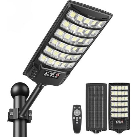 LED-Außensolarlampe, IP66-Außenprojektor mit Solarpaneel, 6.000 K, Bewegungsmelder, Außengartenbeleuchtung mit Garagen- und Garagenfernbedienung (1/5)