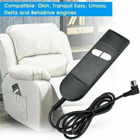 Interrupteur Manuel - 2 Boutons Ronds 5 Broches - Pour Fauteuil Élévateur Inclinable et Fauteuil Électrique - 1 Pièce (1/4)