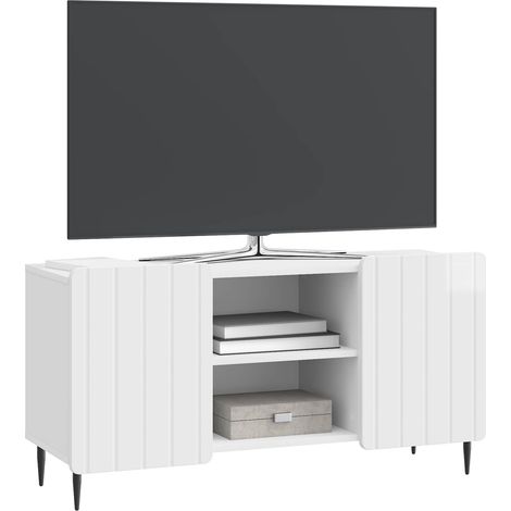 Maison Exclusive - TV-Schränk Hochglanz Weiß 102 x 34,5 x 52 cm H