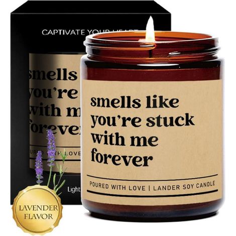 Duftkerze Lavendel aus Sojawachs im Glas, rauchfrei, Geschenk für Frauen & Männer