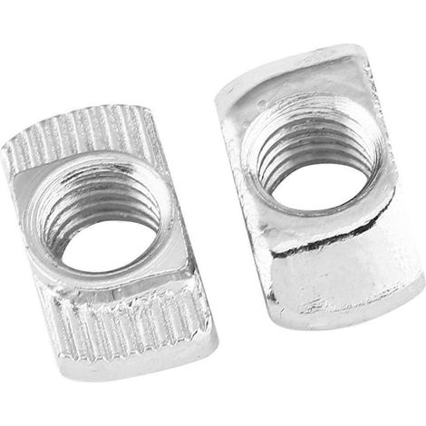 Écrou à tête marteau à rainure en T, fixation en acier au carbone nickelé pour profilé en aluminium (EU30 M616,58) (1/5)