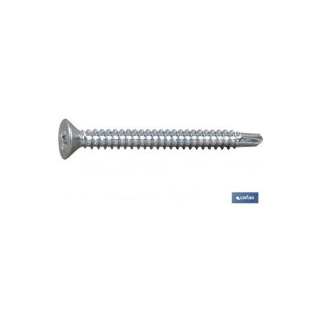 Vis auto-perceuse cofan c-8 tête plate zinguée 3.9x22 mm