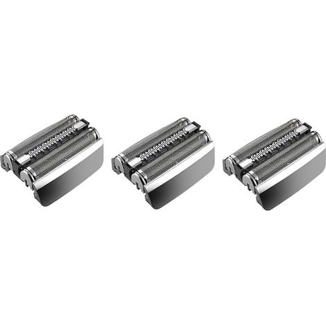 Lot de 3 têtes de rechange (grille et cassette de coupe) pour rasoir électrique Braun série 83M (8370Cc, 8340S, 8350S). (1/5)