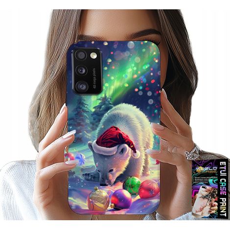 Custodia per Samsung Galaxy A41 - Custodia con orsetti e palline di Natale + lamina (1/5)