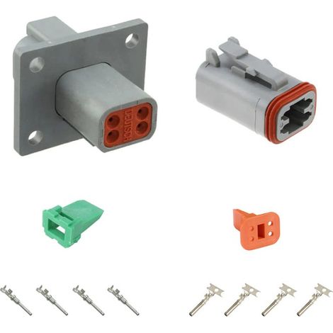 Kit connettore serie DT maschio femmina da pannello 4 vie