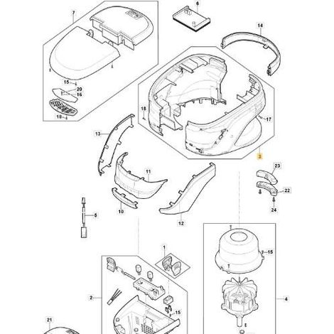 KIT CARTER PH 60V PL ORIGINALE STIGA - 118810843/0