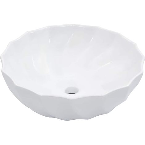 143921 vidaXL Wash Basin 46x17 cm Ceramic White (1/5)