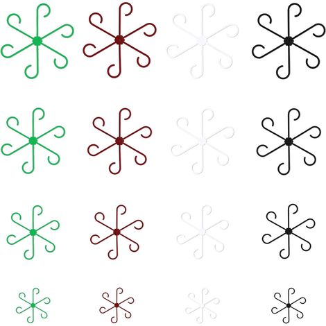 CCYKXA Indoor Plant Stem, Climbing Plant Stem Support, 16 Pieces Indoor Plant Stem Supports, Reusable, for Garden, Terrace and Indoor Use (Black, Transparent, Red, Green) (1/5)