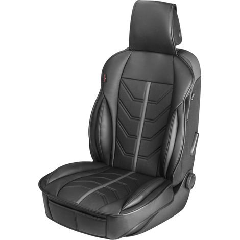 PKW Sitzauflage Kimi, Auto-Sitzaufleger im Rennsportdesign schwarz/grau (1/5)
