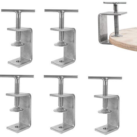 5 Stück Mini C-Schraubzwingen-Set – 78 mm Edelstahl – Robuste C-Zwingen – Handspannung – Für Holzbearbeitung, Möbelbau, DIY (1/4)