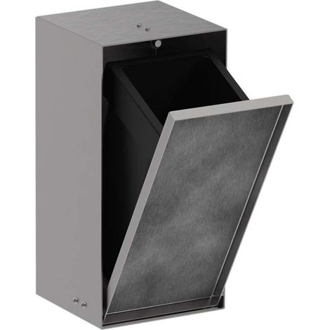 Hansgrohe XtraStoris Rock - Poubelle à encastrer 2,5 l, acier brossé 56063800