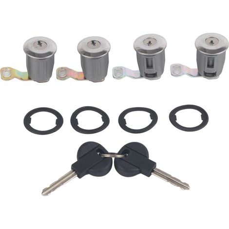 Pour Peugeot Citroën cylindre de serrure universel + clé + cylindre de serrure (4 cylindres de serrure) (1/5)