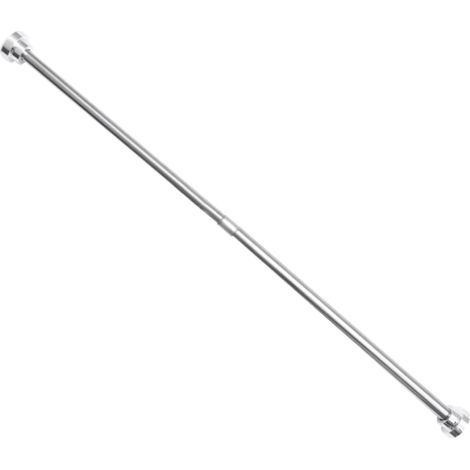 Tringle à tension réglable en acier inoxydable argenté 55-85 cm pour rideau de douche, fenêtre ou porte (1/5)