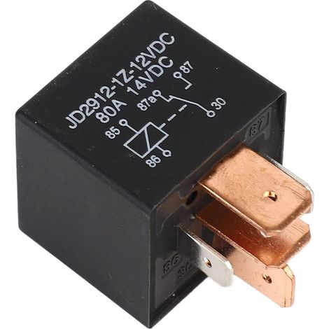 Lot de 2 Relais Automobiles 5 Broches 80 A, Relais de Charge à Courant divisé Haute intensité avec Protection étanche, pour Véhicules à Double Batterie, Treuils et éclairag (1/5)
