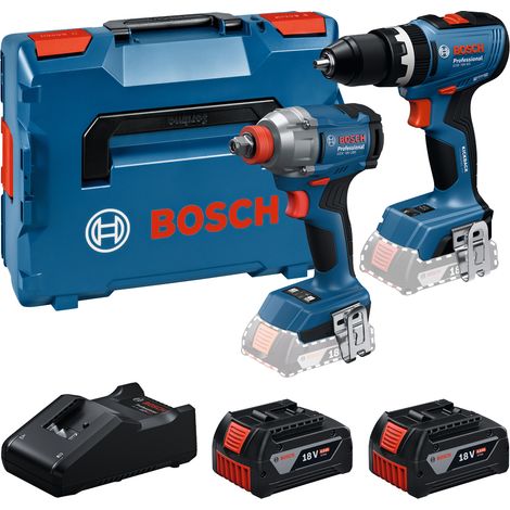 Kit avvitatore + impulsi Bosch a batteria 18V con due batterie - 5,0ah GSR + GDX