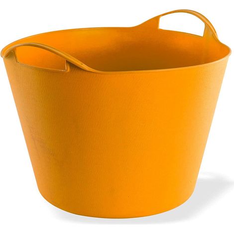 Secchio contenitore multiuso "Flex-bag" in polipropilene flessibile e lavabile -Blu / 43 litri