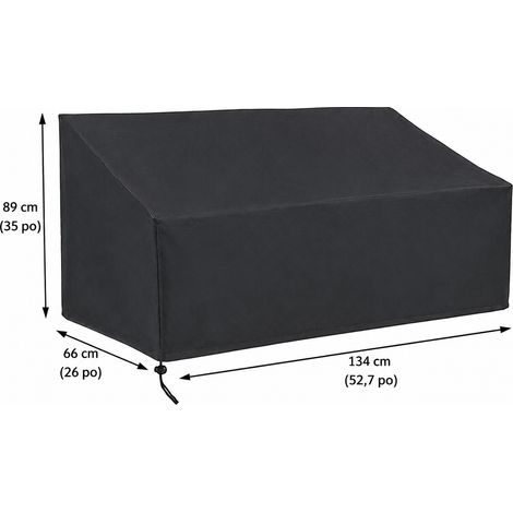Housse de protection pour banc de jardin 4 places noir 190x66x89/69cm 4 190x66x89 69cm 28 × 25 × 4 cm 600 g – Livraison gratuite