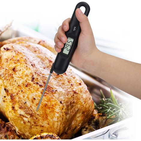 Digitales Sofortanzeige-Thermometer mit faltbarer Sonde für Grillfleisch und Küche (1/5)