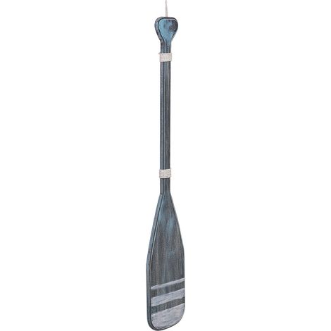 Figura decoración remo de madera azul 17x2x97h cm