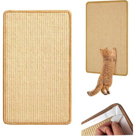 Katzenkratzmatte (1 Stück) — Material: Sisal, Abmessungen (60 x 30 cm) Schützt Sofas, Möbel und Türen effektiv vor Kratzern. (1/5)