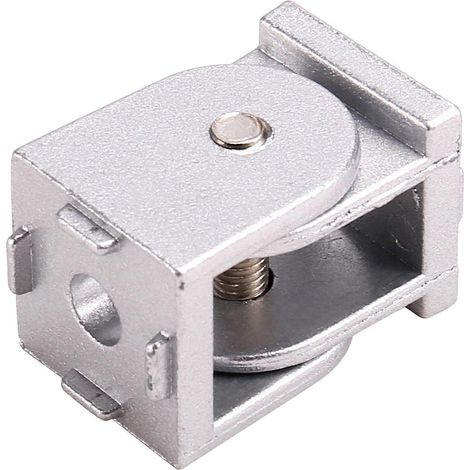 Connecteur à pivot flexible en alliage de zinc moulé sous pression, série 2020, pour profilé en aluminium extrudé (2 pièces). (1/5)
