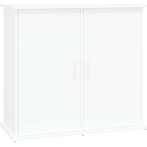 Support pour aquarium blanc 81x36x73 cm bois d'ingénierie